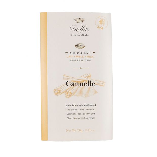 Tablette Chocolat au Lait 37% Cannelle 70g - Dolfin