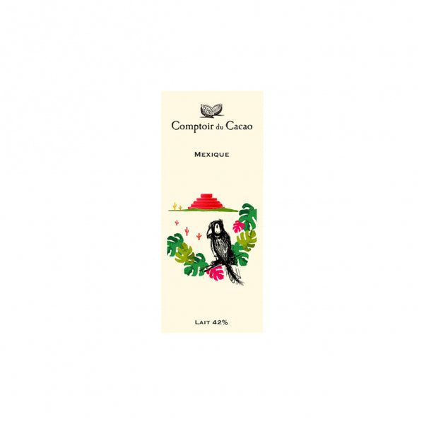 Tablette chocolat lait 42% mexique 80g - Comptoir du Cacao