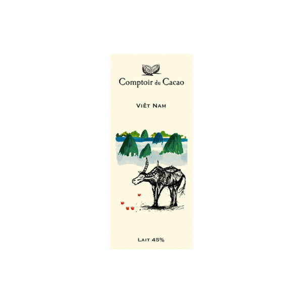 Tablette chocolat lait 45% vietnam 80g - Comptoir du Cacao