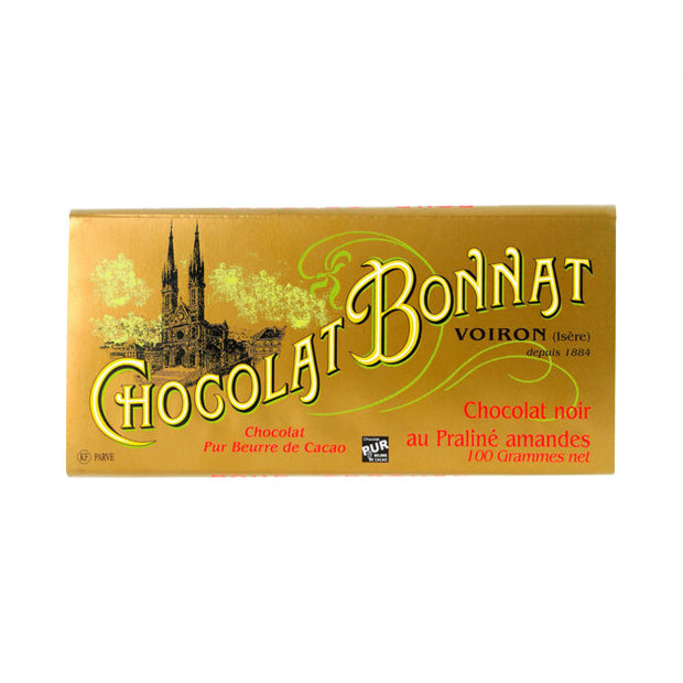 Tablette de chocolat noir praliné amandes 100 g