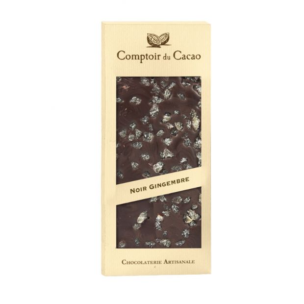 Tablette Gourmande Gingembre Noir 90 g - Comptoir du Cacao