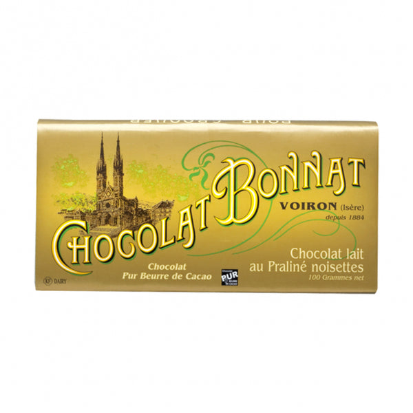 Tablette Lait au Praliné Noisette 100 g - Chocolats Bonnat