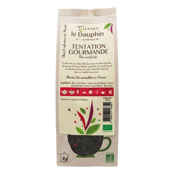 Thé Vert Tentation Gourmande 100 g - Le Dauphin