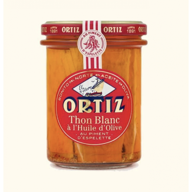 Thon blanc à l'huile d'olive piment espagnol 220g