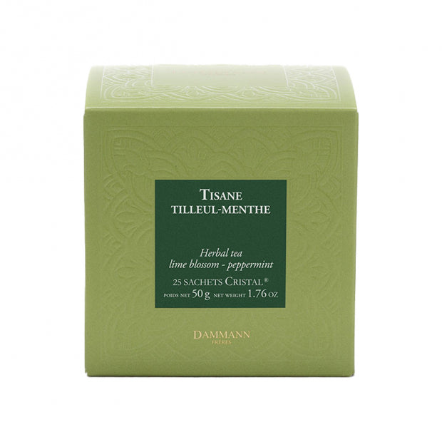 Tisane tilleul-menthe poivrée - 25 sachets cristal